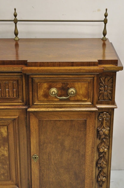 Karges French Neoclassical Style Mahogany Buffet Sideboard w/ Brass Urn Gallery
