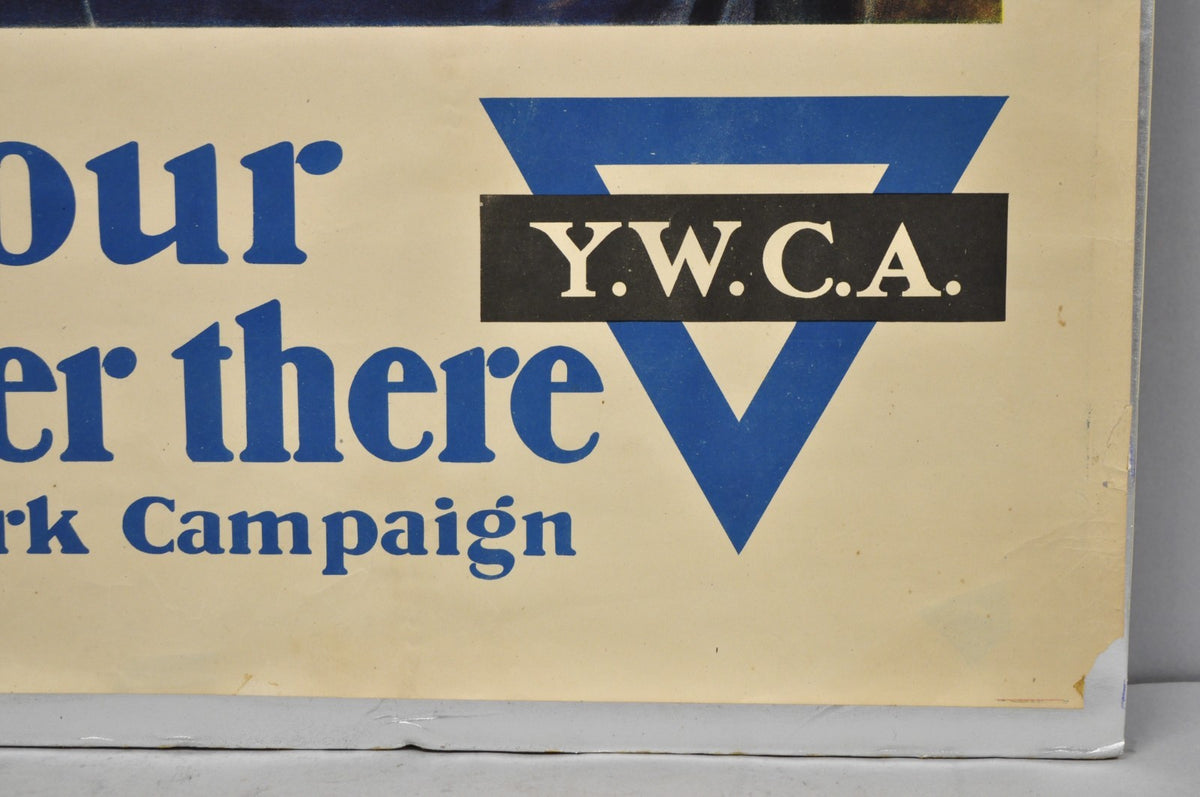 Original 1918 YWCA WWI Poster 'Back Our Girls Over There' by Clarence Underwood