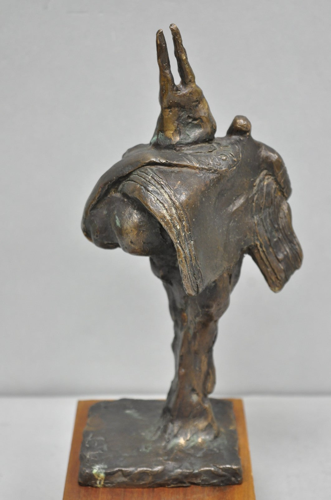 Vintage Elbert Weinberg "Scroll" Bronze Brutalist Abstract Sculpture Figure