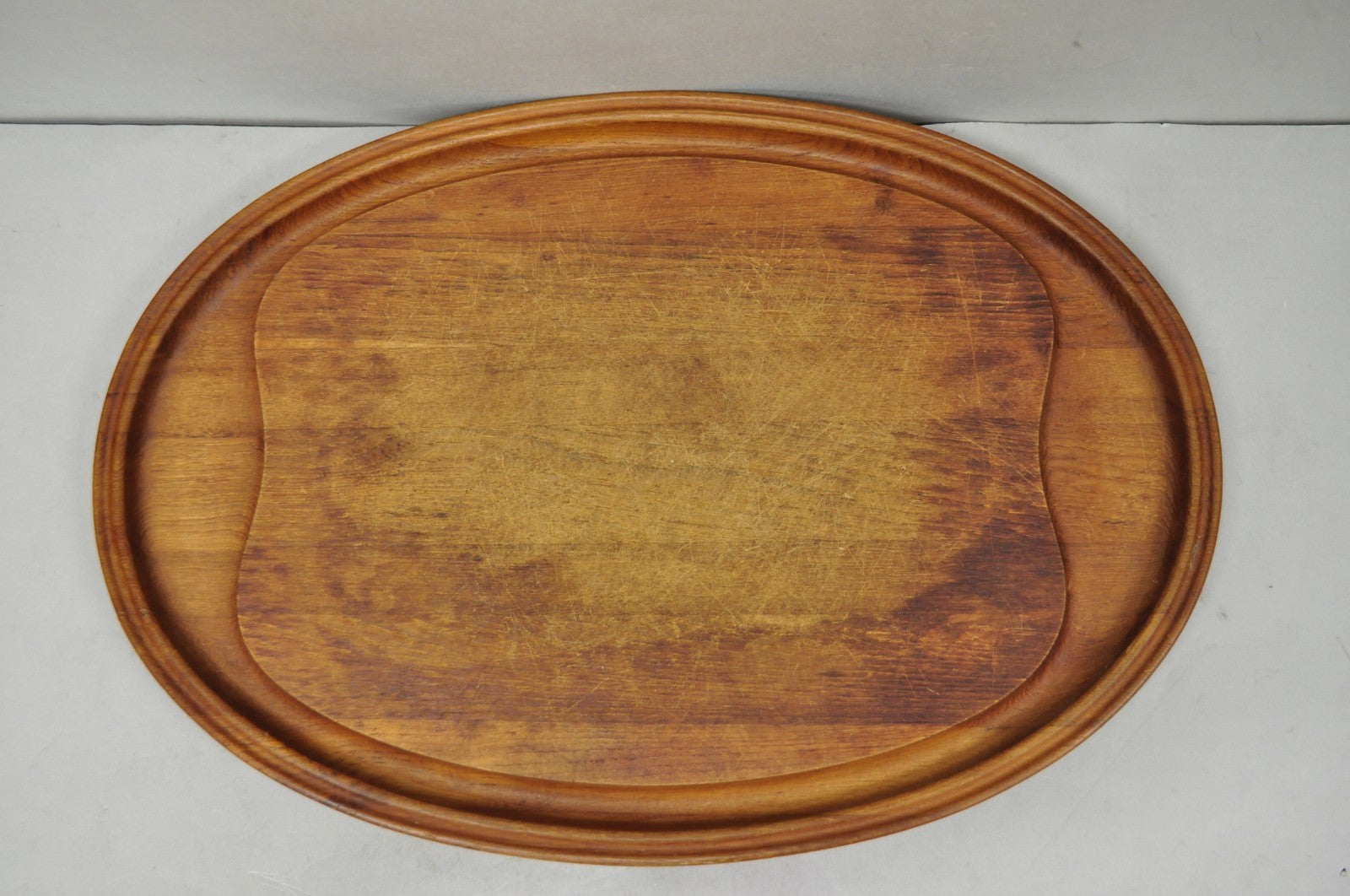 Vintage Mid Century Modern Henning Koppel Georg Jensen Teak Cutting Board Tray