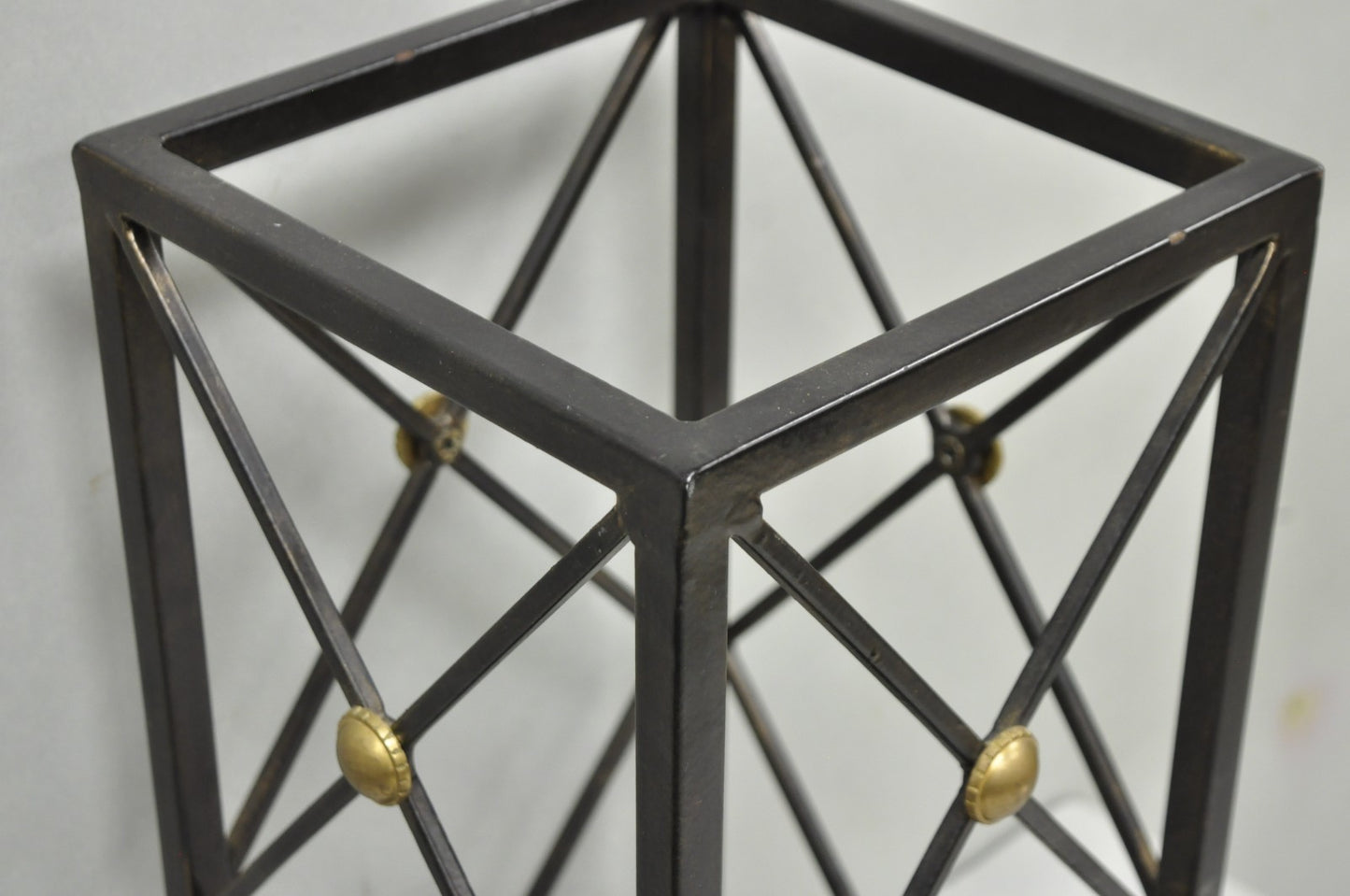 Contemporary Italian Neoclassical Style Iron X- Form Umbrella Cane Stand