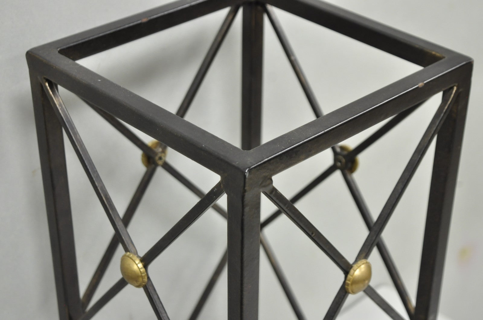 Contemporary Italian Neoclassical Style Iron X- Form Umbrella Cane Stand