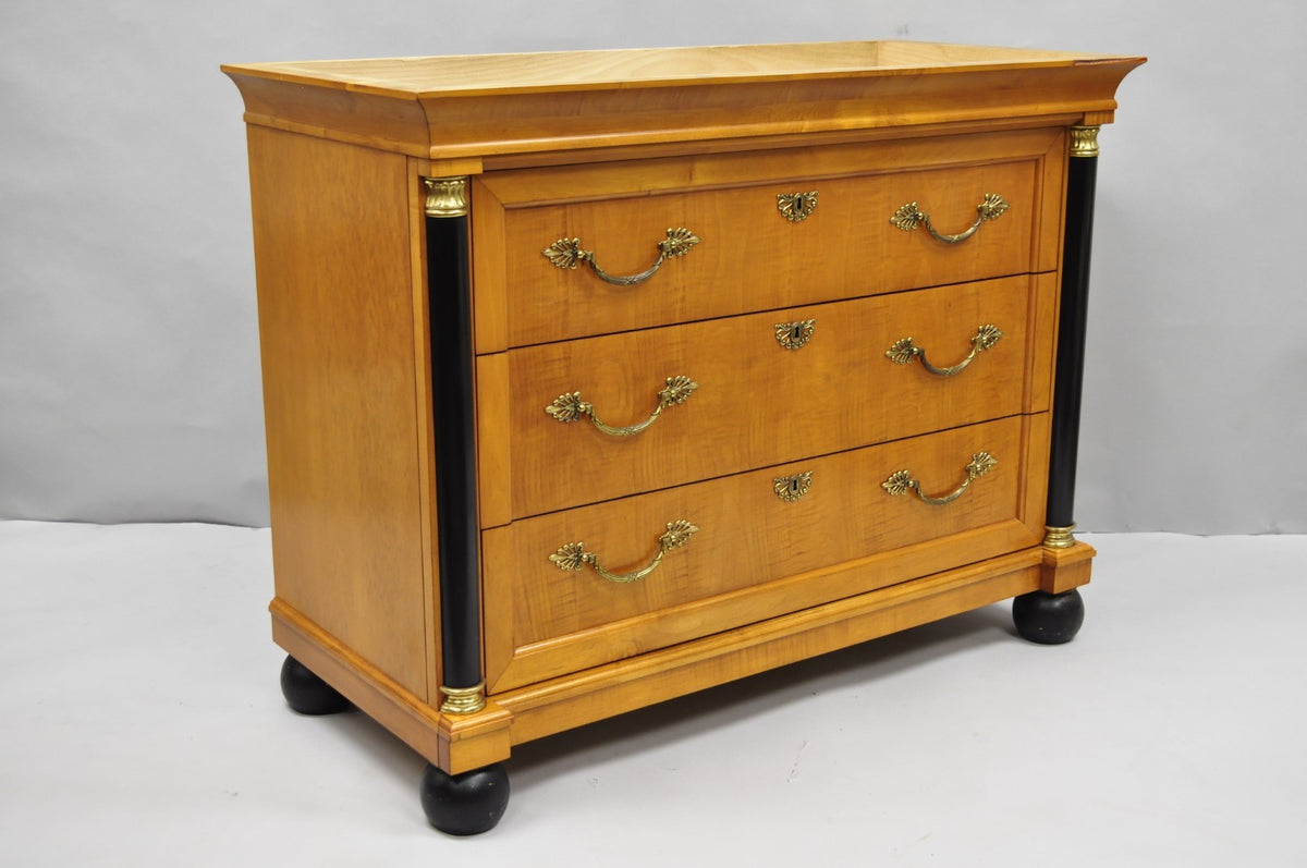 Thomasville Grand Classics Empire Biedermeier Maple Bachelor Chest Dresser, Pair