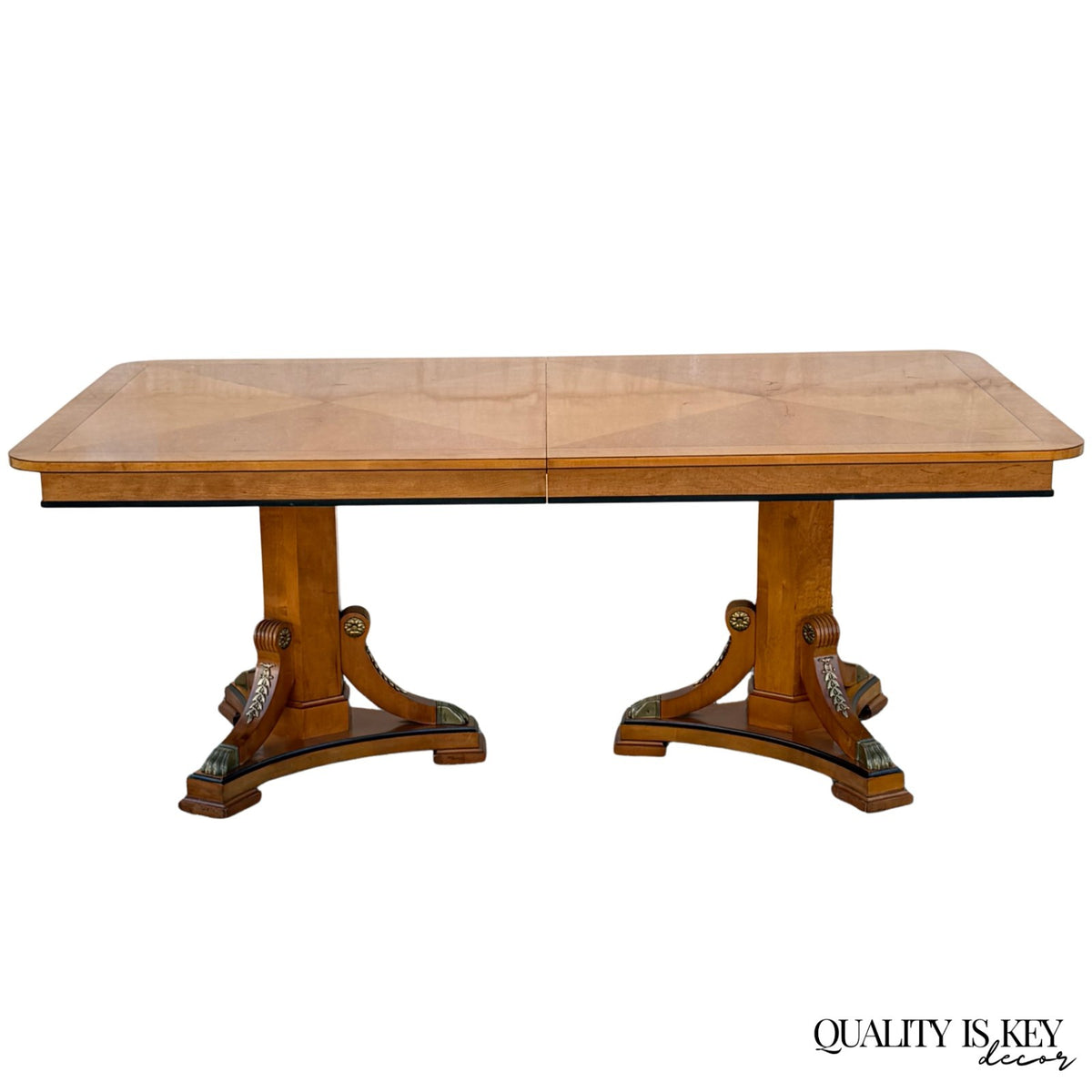 Thomasville Grand Classics Neoclassical Empire Maple Wood Dining Room Table
