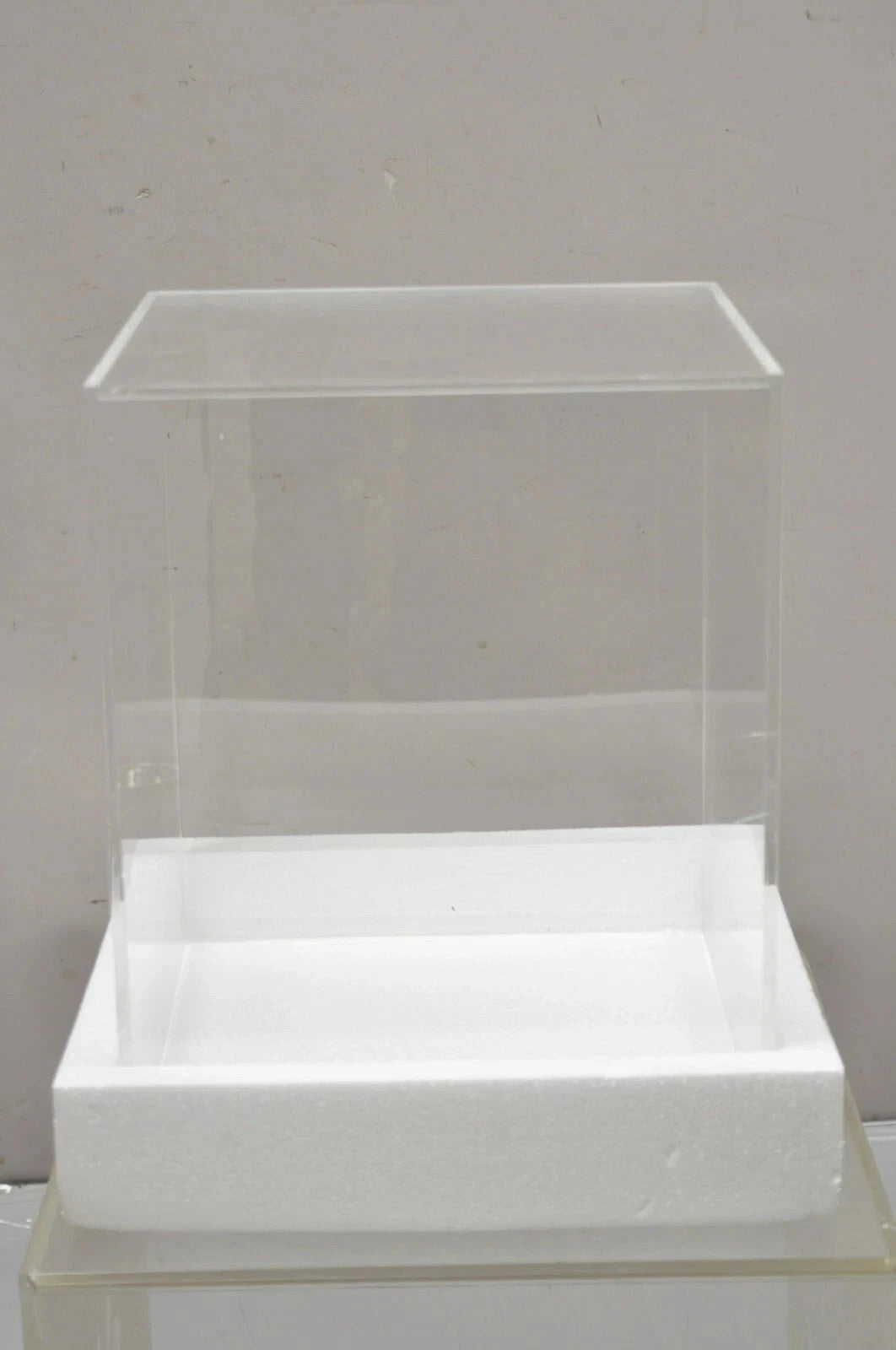 5 Sided 14.5" Clear Acrylic Lucite Vitrine Display Case Christine Taylor Coll.