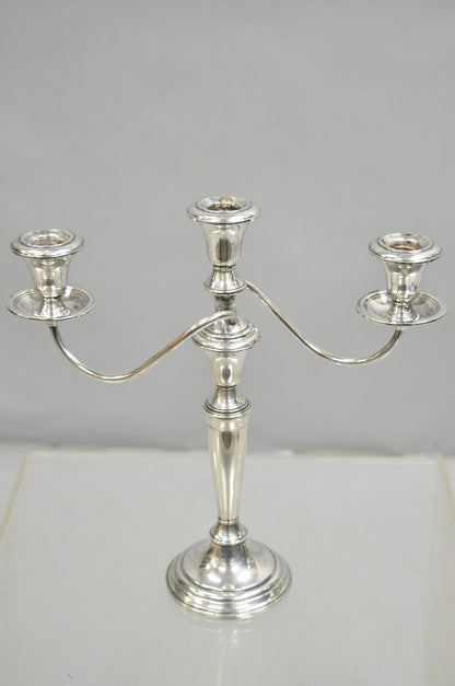 Vintage Revere Silversmith Sterling Silver Weighted 3 Arm Candelabra Candlestick
