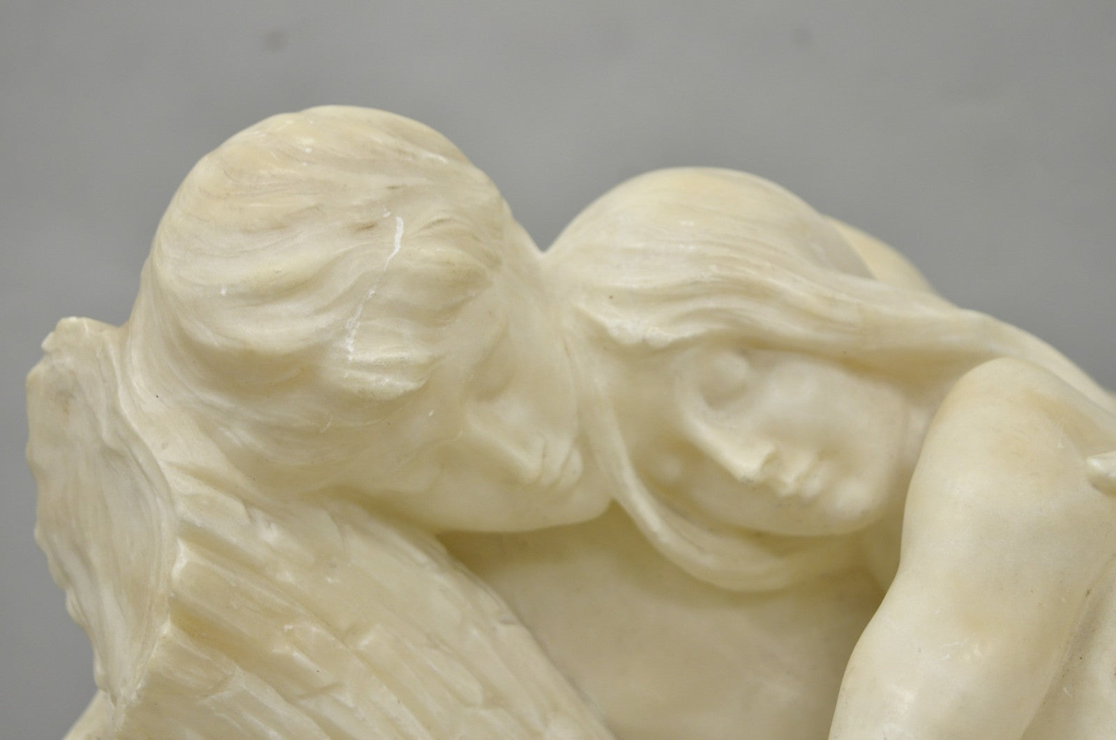 Stephan Abel Sinding (1846-1922) "Lovers Couple" Alabaster Marble Sculpture