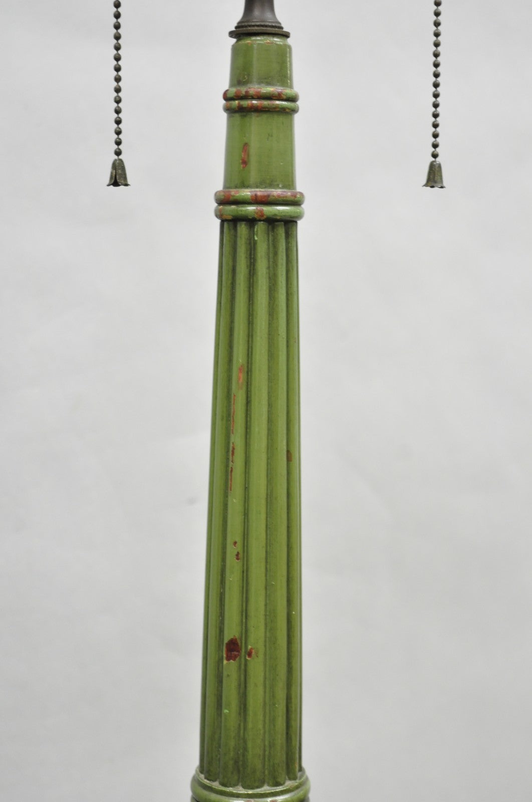 Hollywood Regency Tommi Parzinger Style Green Marble End Table Floor Lamp - Pair