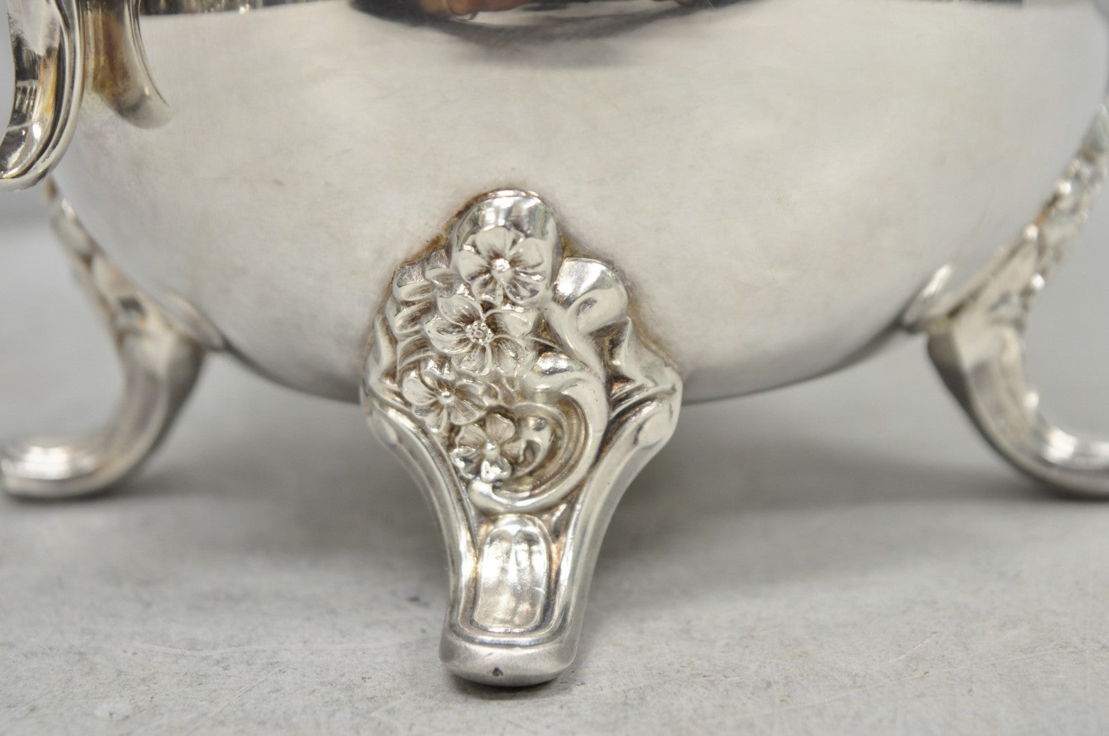 Vintage Bristol by Poole Silver Plated Bulbous Footed Ice Lip Water Pitcher