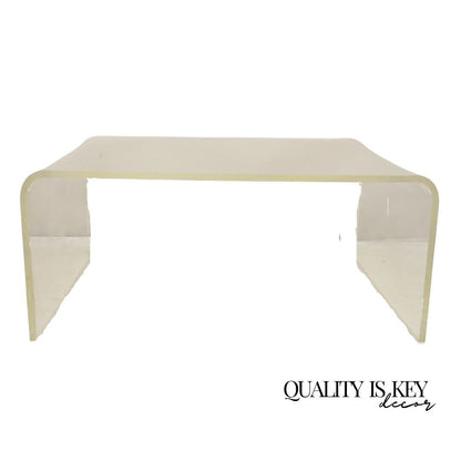Vintage Mid Century Modern Large 42 x 30 Lucite Waterfall Coffee Table