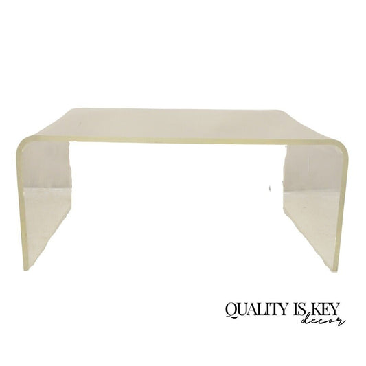 Vintage Mid Century Modern Large 42 x 30 Lucite Waterfall Coffee Table