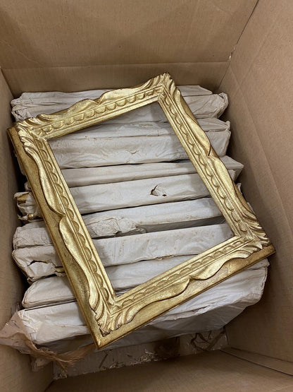 Vintage Italian Hollywood Regency Gold Gilt Wood 14 x 12 Art Picture Frame
