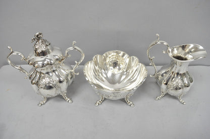 Vintage Reed & Barton Winthrop Shield 1795 E Silver Plated Tea Set - 6 Pc Set