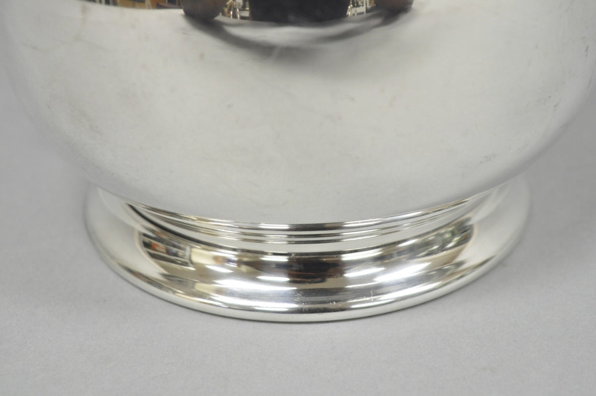 Vintage N.S. Co Victorian Bulbous Silver Plated Lemonade Beverage Water Pitcher