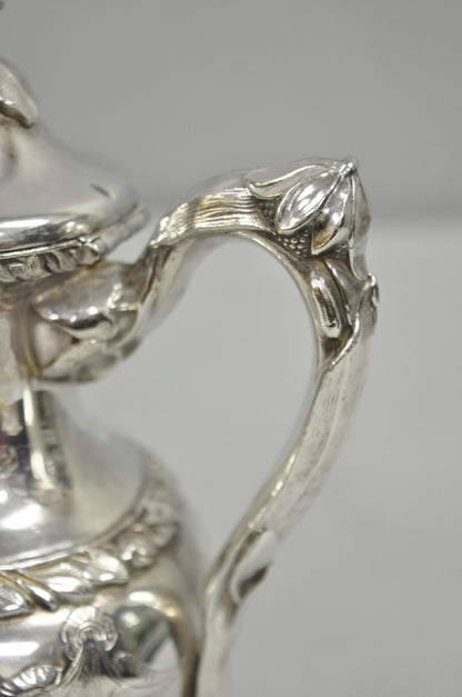 Antique Art Nouveau Rogers Smith Silver Plated Swan Coffee Creamer Small Tea Pot