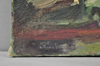 Vintage 1960's Oil on Canvas Southwestern Landscape Painting, Signed Souder