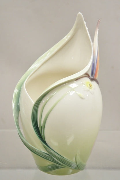 Franz Collection Papillon Butterfly Porcelain Ornamental Wine Cooler Vase