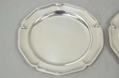 Vintage International Silver Co 221 Modern Silver Plated 12" Platter Dish - Pair
