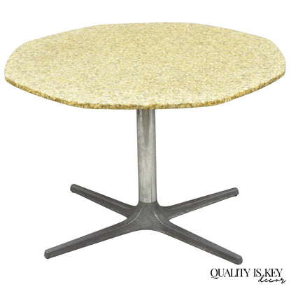 Mid Century Modern Seashell Resin Top Aluminum Propeller Base Dining Table