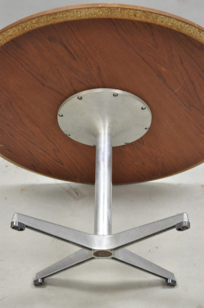 Vintage Mid Century Modern Knoll Style Pedestal Base Marble Top Coffee Table