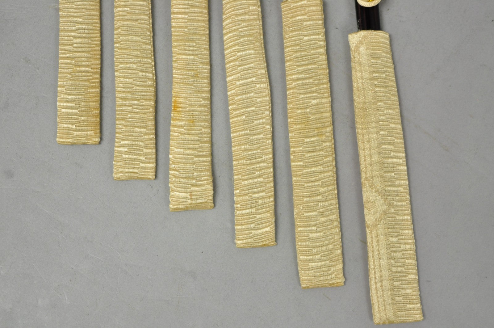 Vintage Japanese Oriental Chopsticks in Custom Silk Gold Sleeves - 6 Pc Set