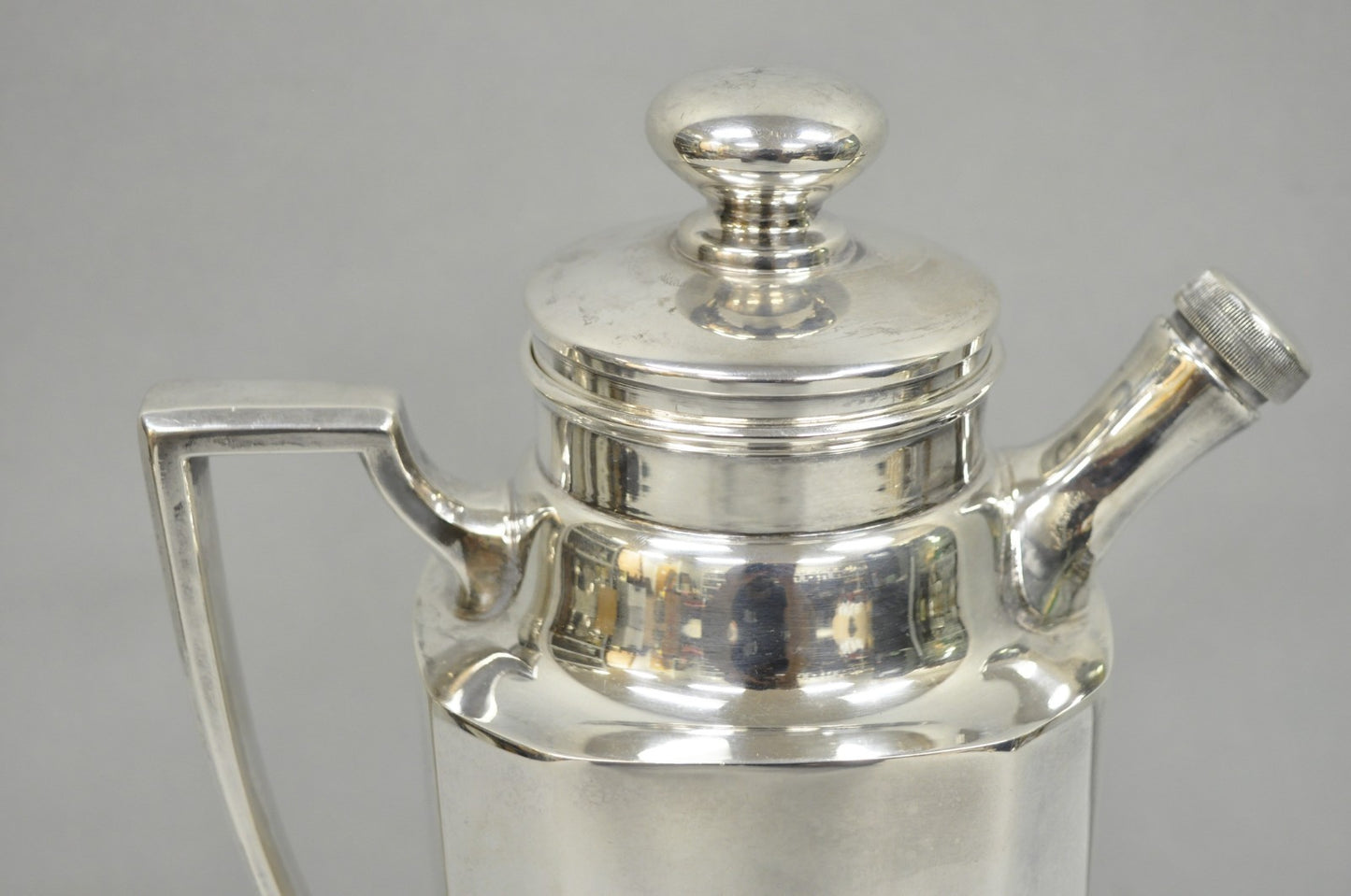Vintage Bailey Banks & Biddle Art Deco Silver Plated Martini Cocktail Shaker