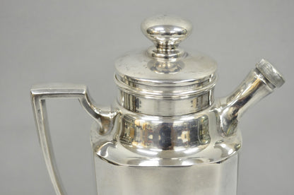 Vintage Bailey Banks & Biddle Art Deco Silver Plated Martini Cocktail Shaker
