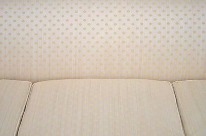 Antique French Louis XV Style Carved Walnut Gold Upholstered Sofa Canape