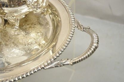 Wilcox International Silver Co Silver Plated Tea Set w/ Serving Tray - 5 pc Set