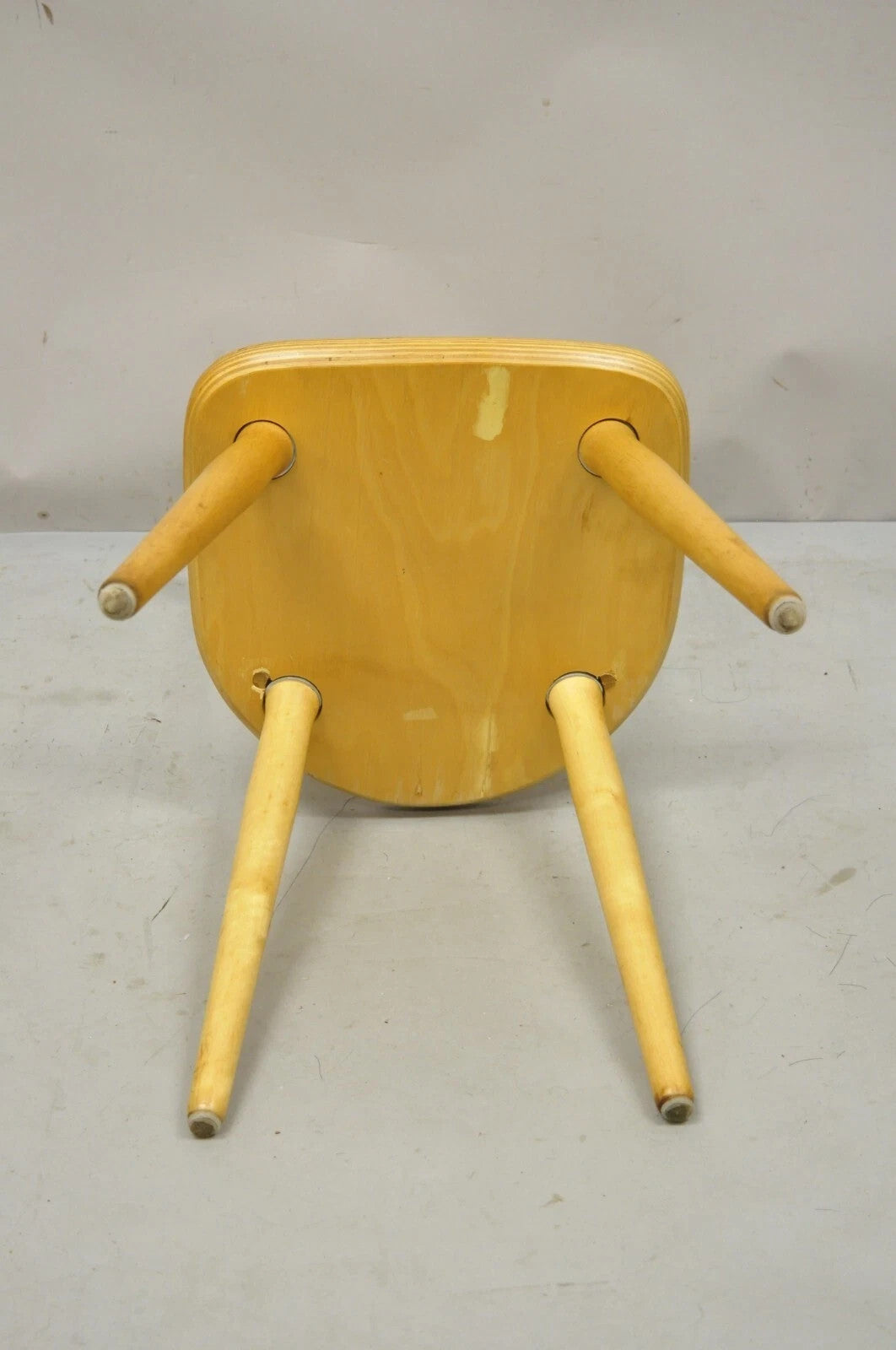 Vintage Mid Century Modern Spindle Back Birch Maple Dining Side Chair