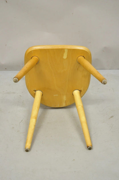 Vintage Mid Century Modern Spindle Back Birch Maple Dining Side Chair