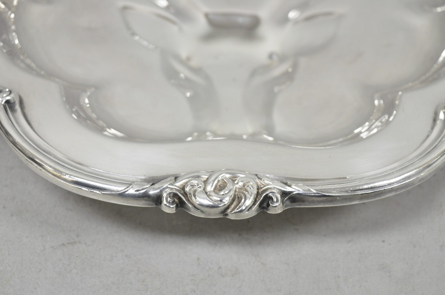 Vintage Silver Plated Scalloped Oval "Stag/Deer" Meat Serving Platter Tray