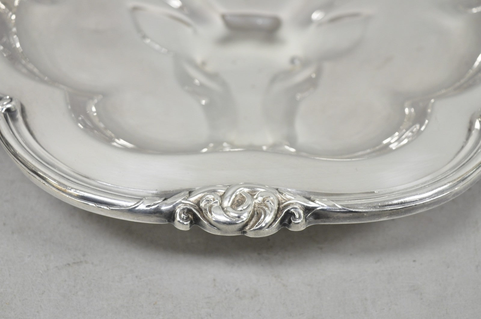 Vintage Silver Plated Scalloped Oval "Stag/Deer" Meat Serving Platter Tray