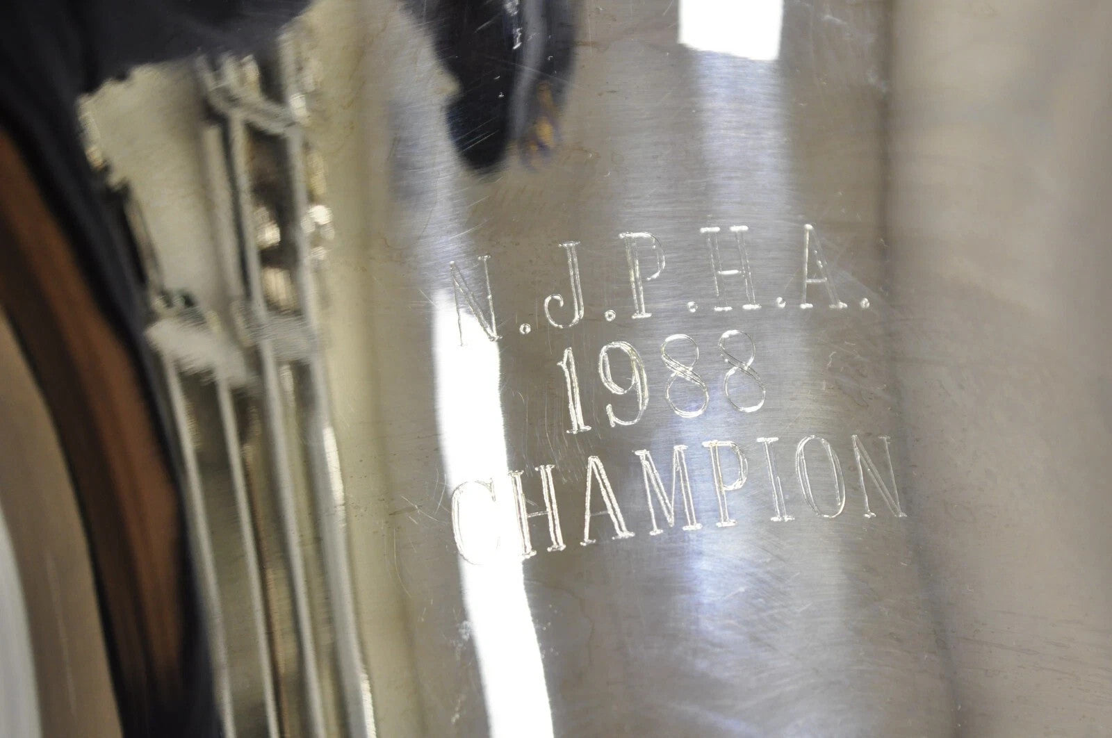 Vintage NJPHA 1988 Champion Silver Plate Trophy Cup Champagne Chiller Ice Bucket
