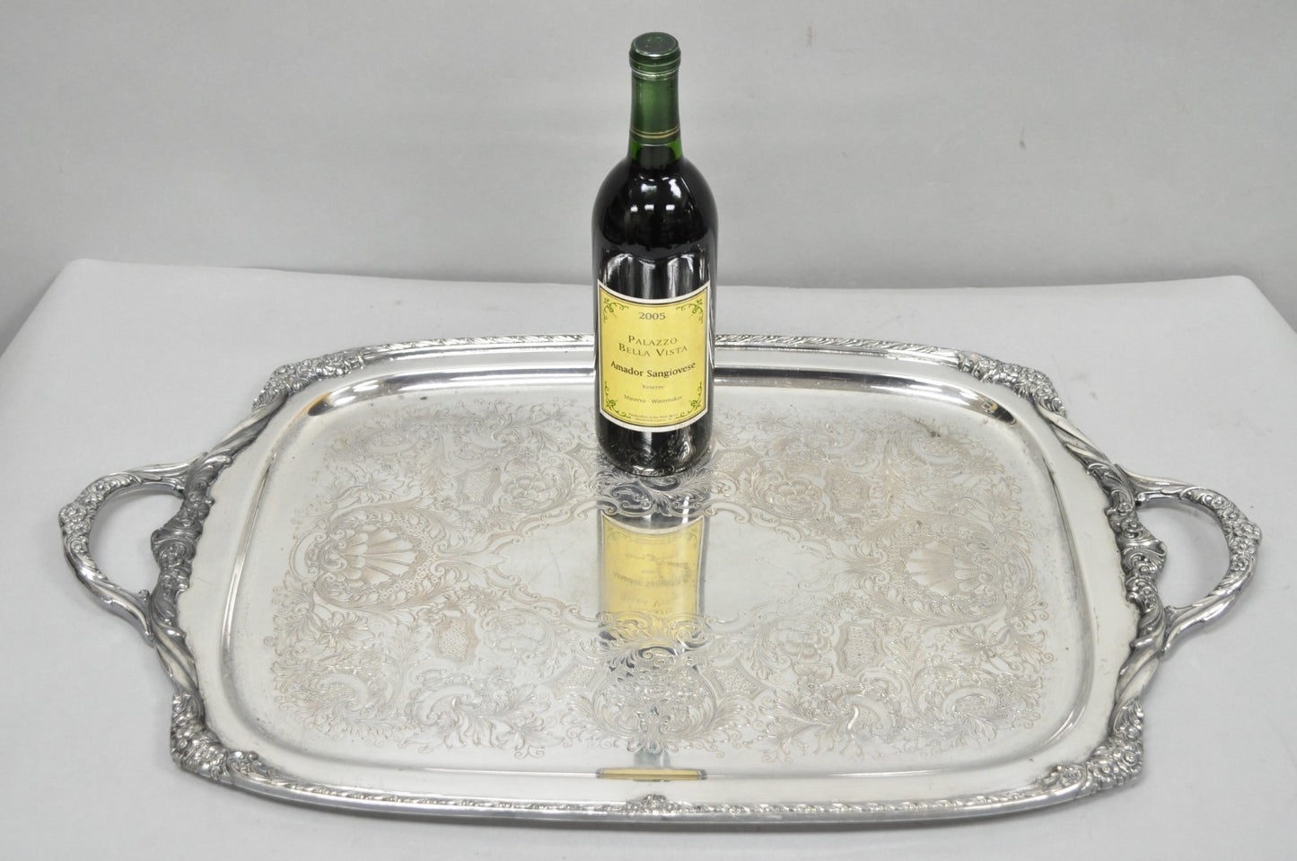 Vintage 1847 Rogers Bros Heritage 9492 Large Silver Plated Serving Platter Tray