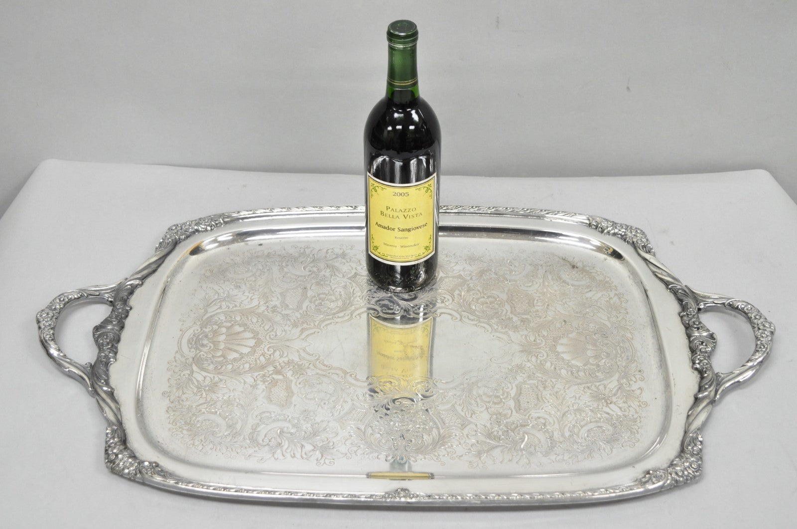 Vintage 1847 Rogers Bros Heritage 9492 Large Silver Plated Serving Platter Tray