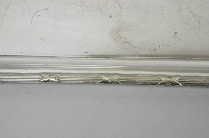 Antique Waring & Gillow English Edwardian Lrg Silver Plated Serving Platter Tray