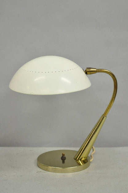 Vintage Mid Century Modern Italian Laurel Maurizio Tempestini Brass Desk Lamp