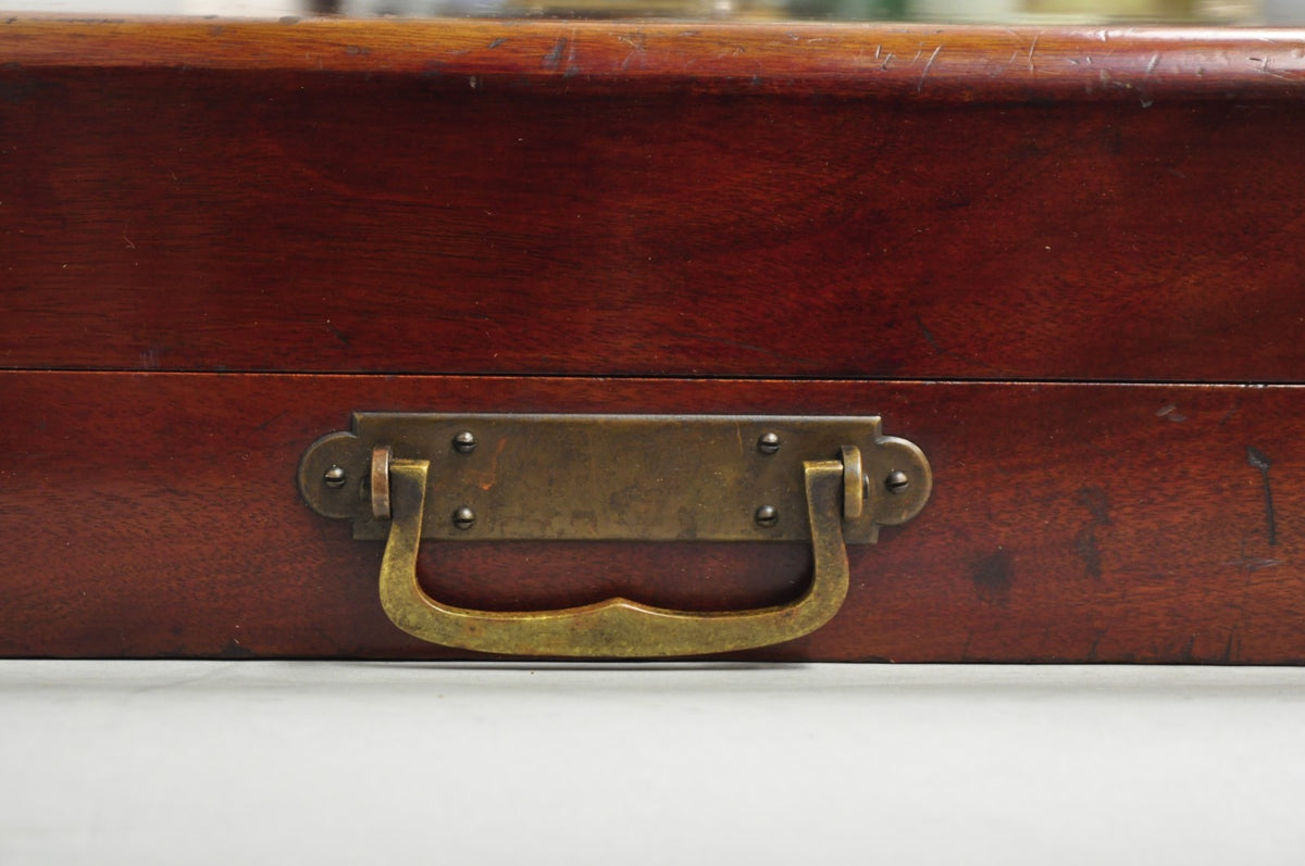 Antique S Kind & Sons Edwardian Mahogany Fitted Silverware Flatware Case Chest