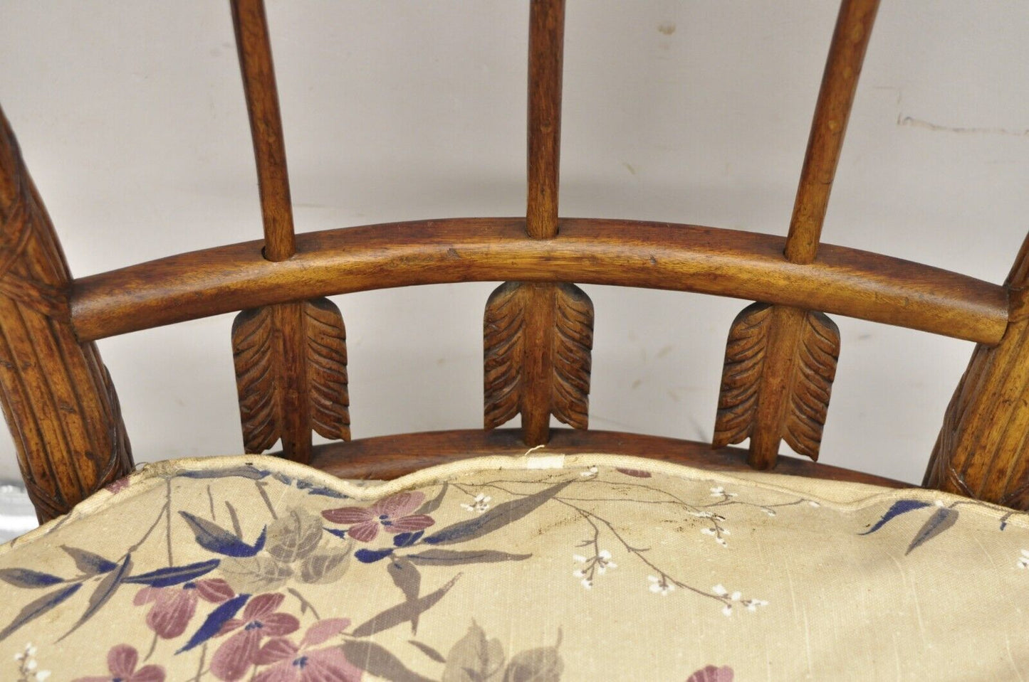 Antique Italian Neoclassical French Louis XVI Carved Walnut Low Boudoir Chair
