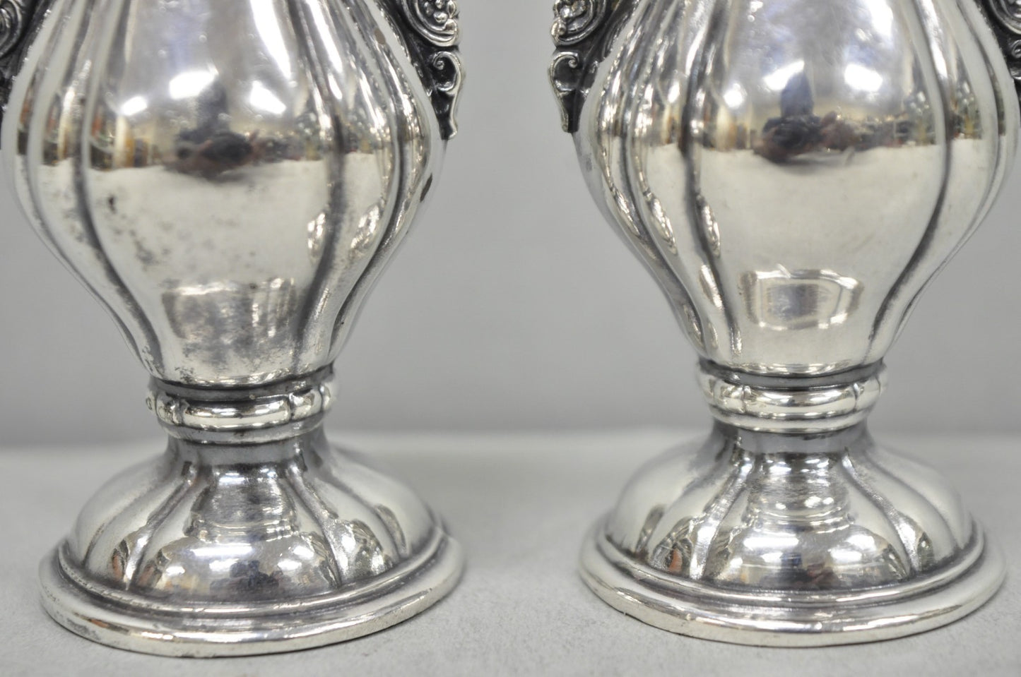 Vintage Wallace Baroque Ornate Silver Plated Salt & Pepper Shakers - a Pair