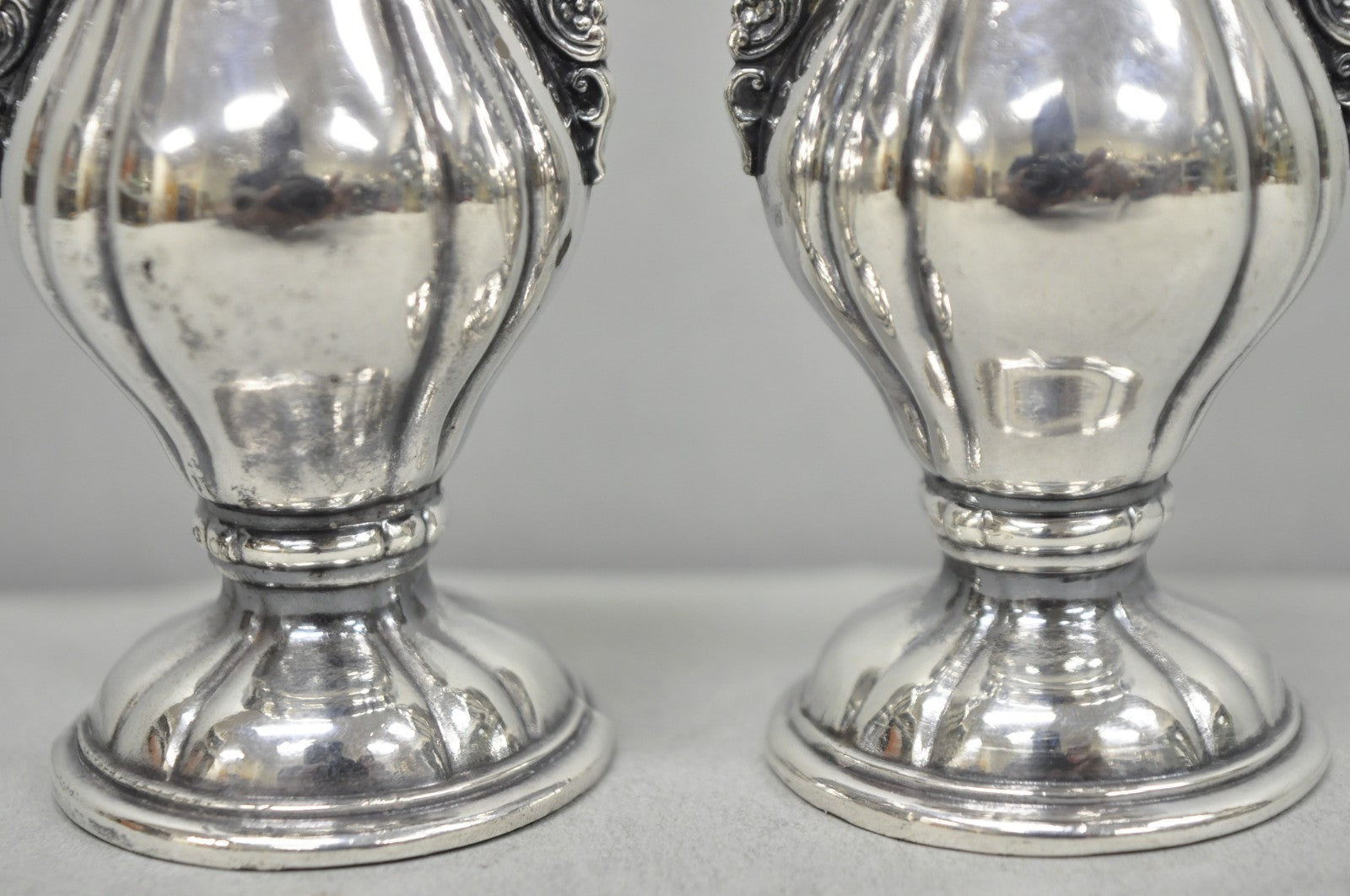 Vintage Wallace Baroque Ornate Silver Plated Salt & Pepper Shakers - a Pair