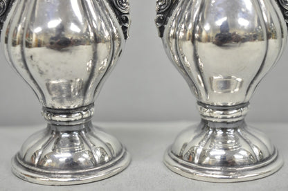 Vintage Wallace Baroque Ornate Silver Plated Salt & Pepper Shakers - a Pair
