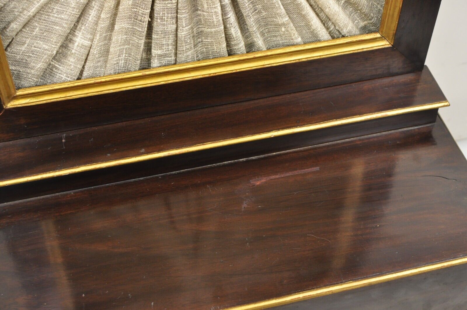 Antique English Victorian Hand Crank Mahogany Case Portable Upright Barrel Piano