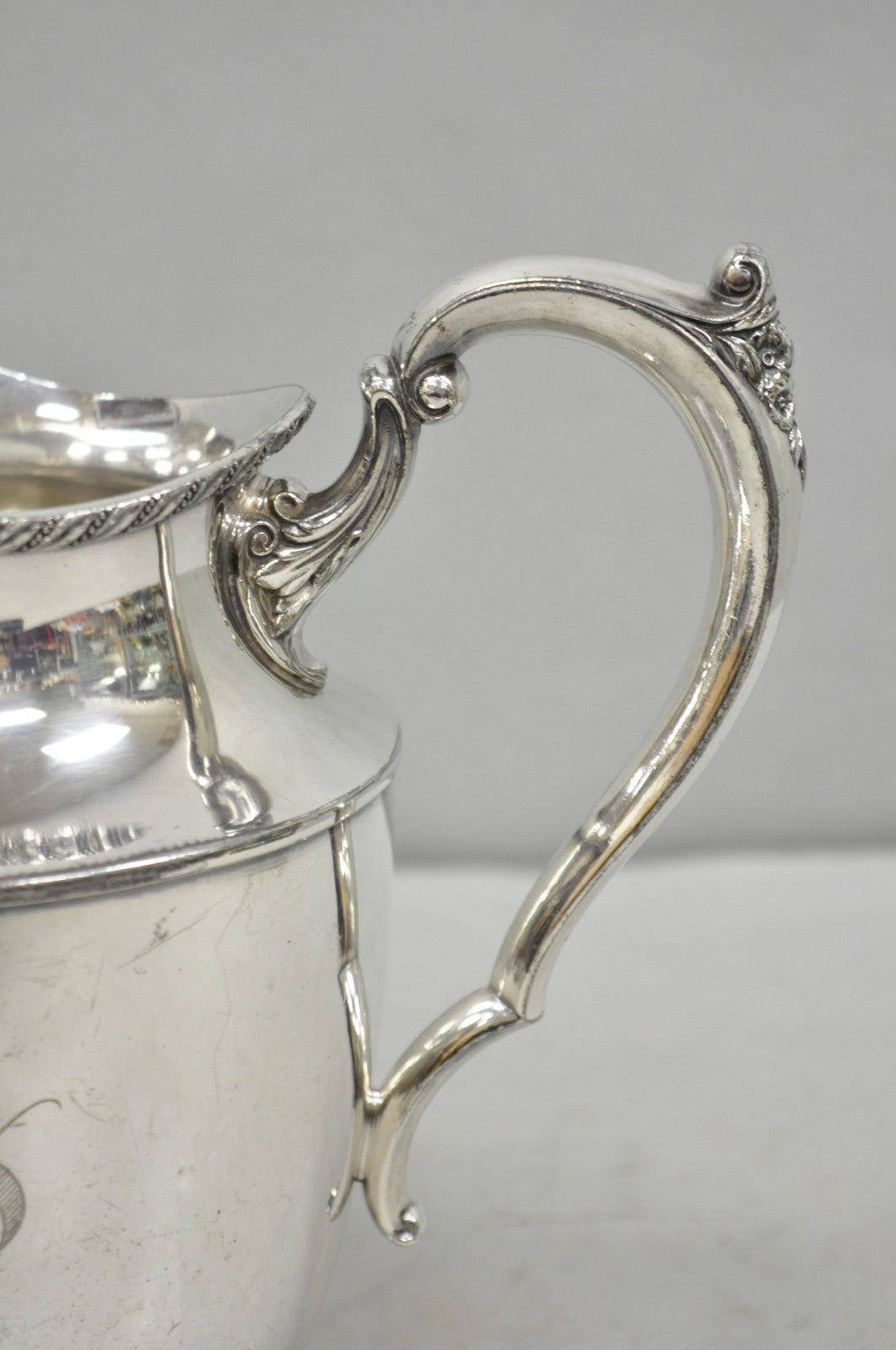 Vintage Victorian Silver Plated Melford Lemonade Water Pitcher with "S" Monogram