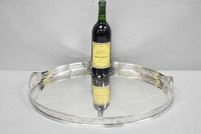 Antique English Sheffield Edwardian Silver Plated Oval Serving Platter Tray