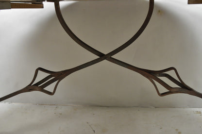 French Country Style Oval Drop Leaf Farmhouse Pine Woodgrain Dining Room Table