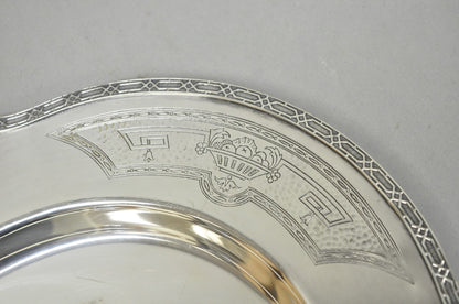 Vintage Victorian Benedict Hammer Craft 302 Silver Plated Harvest Serving Tray