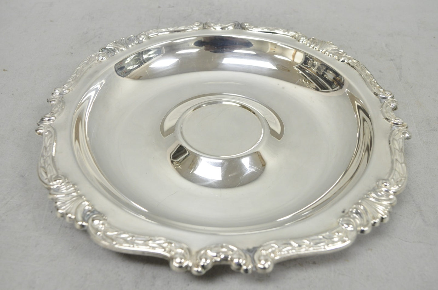 Vintage Sheridan Victorian Silver Plated Shrimp Cocktail Serving Platter Tray