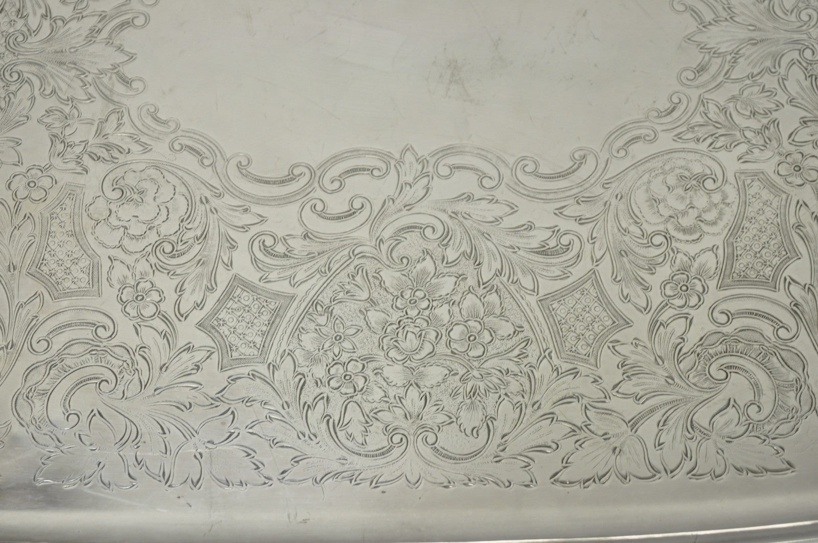 Vintage Poole EPCA Sevenoaks 650 Large Silver Plated Serving Platter Bar Tray B